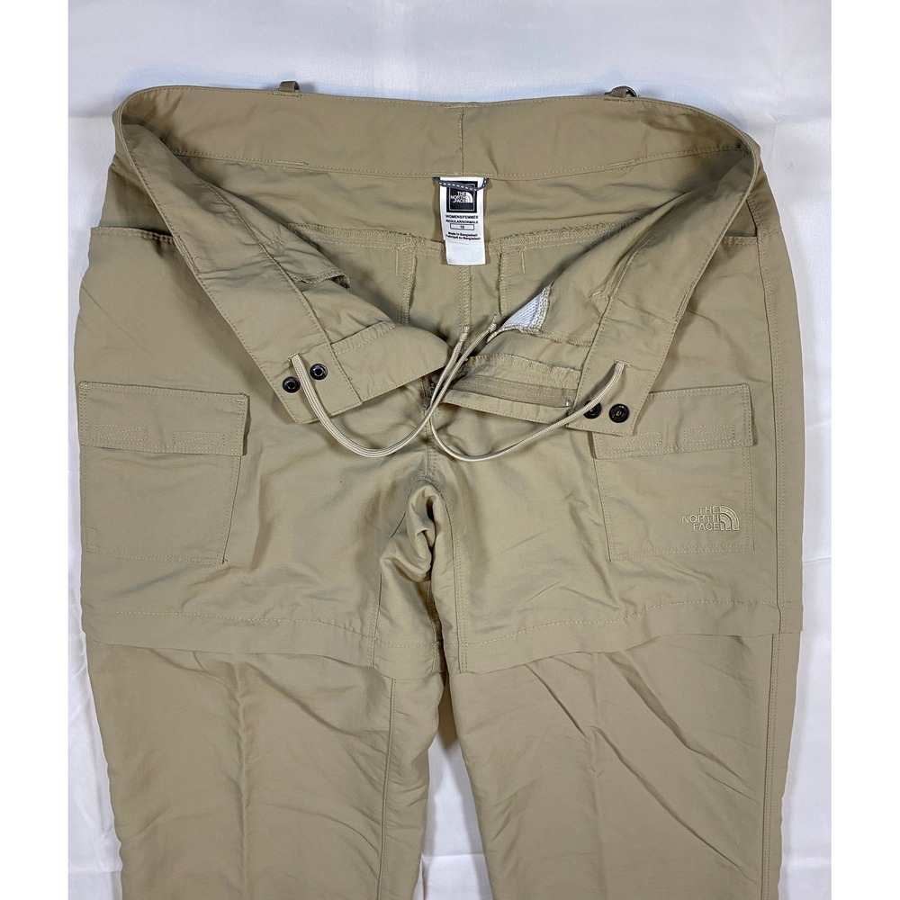 The‎ North Face Women's Khaki Zip Off Convertible Cargo Hiking Pants 10 Gorpcore - Picture 10 of 15